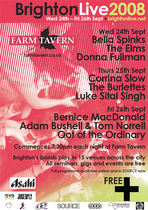 Farm Tavern hosts Brighton Live 2008